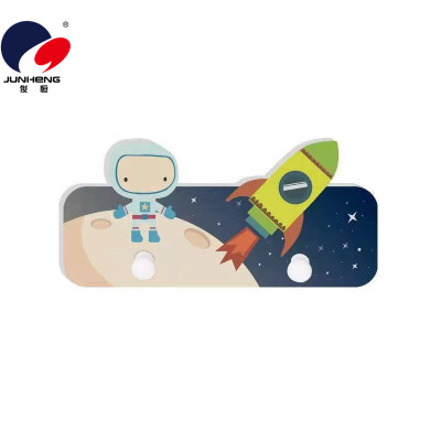 Cartoon Painted Astronaut Hook Boy's Room Creative Children's Room Decoration Wall Coat Hook Entrance Door Rear Hook