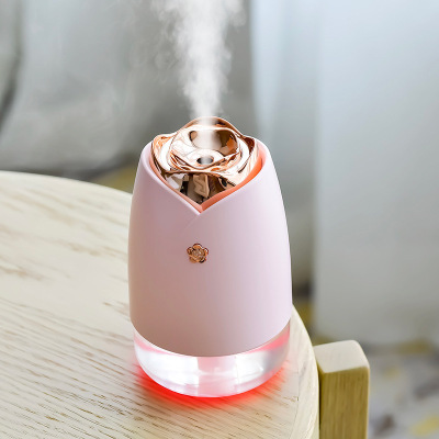 Weilexing New USB Humidifier Rose Humidifier Gift for Wife and Girlfriend Vehicle-Mounted Home Use Humidifier