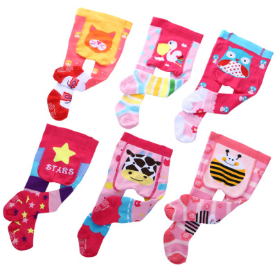 New Breathable Sweat-Absorbent Non-Slip Baby Leggings Cotton Sports Cartoon Cute Children's Pantyhose