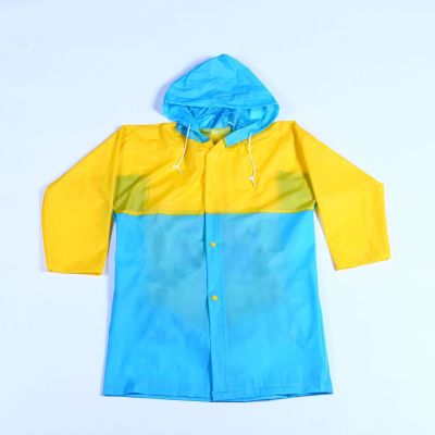 In Stock Wholesale Korean Kawaii Cartoon Extra Thick Raincoat Hooded Windproof One-Piece Student Clothes Factory Direct Sales