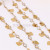 Gold Love Heart Pendant Chain Rhinestone O-Shaped Chain DIY Fashion Jewelry Chain Accessory Material