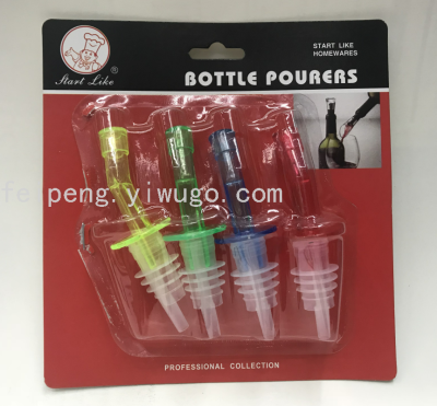 Featured Plastic Pourer Cork Shunt Wine Container Wine Nozzle Wine Bottle Stopper Plug