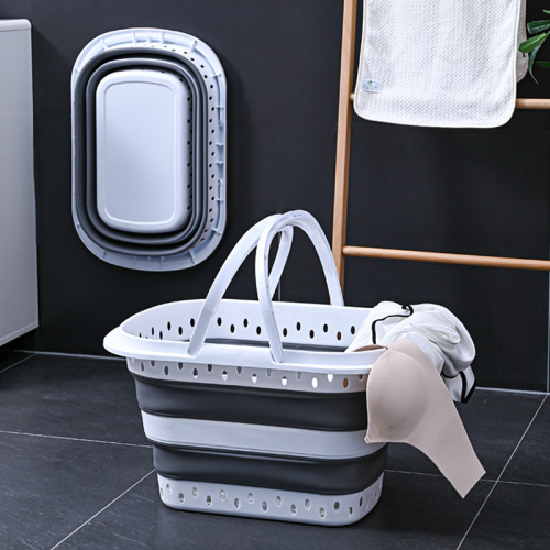 foldable portable car storage basket hollow large capacity thickened portable sundries storage basket folding laundry basket