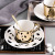Creative Ins Animal Reflection Ceramic Coffee Cup Custom Logo Plating Mirror Cup Saucer Afternoon Tea Cup Set