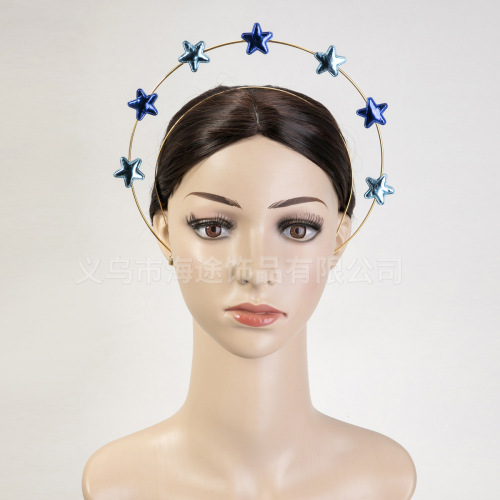 ins headband women‘s， blue gradient lolita modeling headdress virgin halo multi-layer head buckle hair accessories factory wholesale