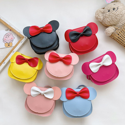 New Children's Small Bags Cute Cartoon Bow Mini Princess Accessory Bag Internet Celebrity Crossbody Change Packet