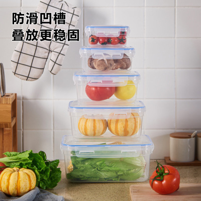 Square Transparent Refrigerator Microwave Oven Plastic Sealed Box Food Egg Fruit Vegetable Storage Box Crisper