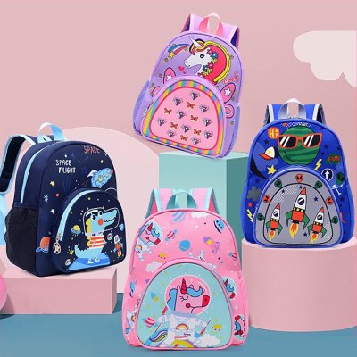 Foreign Trade Printing Unicorn Children Backpack New Cartoon Cute Boys and Girls Backpack Kindergarten Backpack