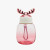 INS Water Cup Glass Girl Christmas Elk Gradient Korean Style Glass Cup Transparent Portable Small Capacity Mini Cup