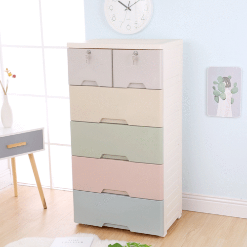 Simple Modern Drawer Storage Cabinet Children‘s Wardrobe Single-Layer Double Cabinet Home Organizing Storage Cabinet Factory Direct Sales