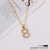 Fashion Popular Arabic Numerals Rhinestone Pendant Necklace Female Simple Student Necklace Korean Style Personalized Necklace