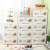 Macaron Drawer Storage Cabinet Plastic Thickened Cartoon Cute Bear Children's Toy Sundries Locker