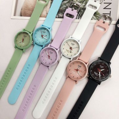 Fashion Macaron Color round Digital Waterproof Watch Trendy Simple Male and Female Students Table Good Quality Exam Table