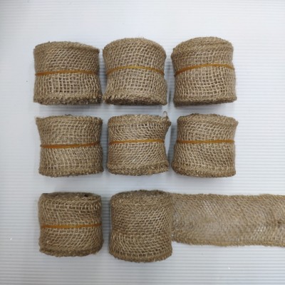 DIY Small Package Hemp Rope Jute Linen Sack 5cm Craft Material Background Decoration Ribbon Ribbon Wholesale and Retail