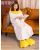 Funny Internet Celebrity Sand Carving Duck Pajamas Sleeping Bag with Duck Shoes Thickened Flannel Nightgown Blanket Cute Duck Couple's Clothes