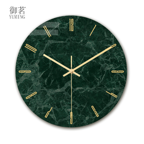 nordic marbling light luxury wall clock living room home fashion trending clock ins modern simple golden clock