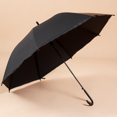 Customized Umbrella Custom Lettering Logo Advertising Umbrella Long Umbrella Straight Handle Retro Black Umbrella Portable Umbrella Ins Style Transparent