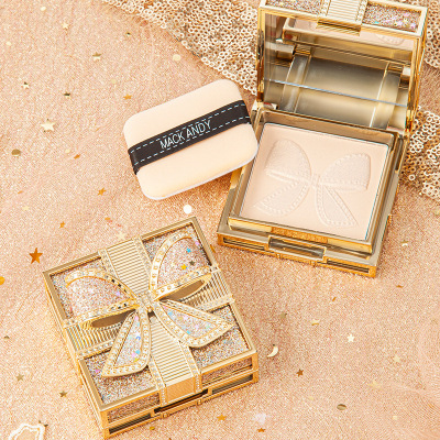 Maco Andy Bow Three-Dimensional Beauty Highlight Powder Two-in-One Brightening Natural Glitter Ginger Highlight Hot