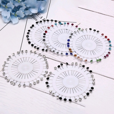Muslim Women's Rhinestone Scarf Needle Simple Fashion Diamond Really Elegant Veil Shaping Pin Factory Direct Sales