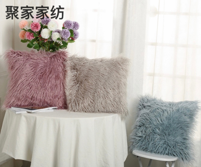 Cross-Border Nordic Ins Plush Pillow Cover Imitated Tibet Sheep Fur Light Luxury Window Cushion Decorative Cushion Sofa Cushion Cover