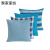 Nordic Ins Simple Striped Plaid Sofa Pillow Cases Solid Color Pillow Cushion Cover Blue Color Linen Pillowcase