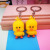 Tiktok Duck Small Yellow Duck Keychain Cartoon Key Ring Chain Ornament Small Gift Stall Night Market Stall