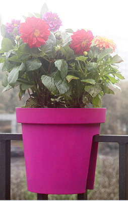 Balcony Railing Plastic Flowerpot Office Home Pot Vegetable Planting Riding Fence Basin Fence Basin