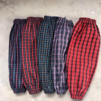 Plaid Cotton Sleeves Oil-Proof Stain-Resistant Oversleeve Wide Mouth Sleeves Cotton Plaid Oversleeve Cloth Sleeves Adult Labor Protection Long