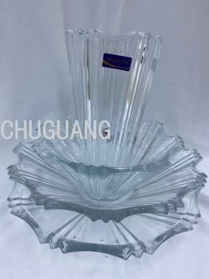 Chuguang Glass Vase Ice Love Series Fruit Salad Plate Dining-Table Decoration Snack Dish Crystal Vase Modern Light Luxury