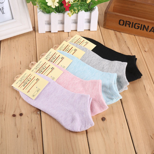 summer solid color women‘s boat socks independent packaging shallow mouth invisible women‘s socks cotton socks gift socks stall socks factory wholesale
