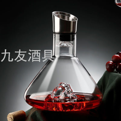 Iceberg Pot Handmade Crystal Wine Decanter 304 Food Grade Stainless Steel Drain Red Decanting Wine Liquor Divider