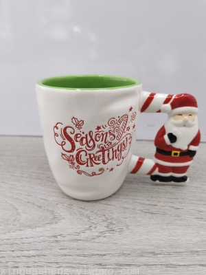 Ceramic Christmas Cup Santa Claus Christmas Christmas Gift Craft Gift