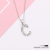 English Letter Pendant Rhinestone Micro-Inlaid Necklace Clavicle Chain European and American Ins Style Fashion Necklace Factory Spot Direct Sales