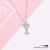 Cross-Border Full Diamond English Letter Necklace All Kinds of Silver English Necklace Female DIY Pendant Diamond Inlaid Clavicle Chain