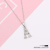 Fashion Popular English Letters Rhinestone Finely Inlaid Pendant Necklace Female Simple Student Necklace Korean Style Personalized Necklace