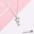 Fashion Popular English Letters Rhinestone Finely Inlaid Pendant Necklace Female Simple Student Necklace Korean Style Personalized Necklace