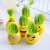 Smiley Face Expression DIY Potted Long Grass Doll Crafts Micro Landscape Decorations Potted Plant Flower Grow up Easily Easy to Keep