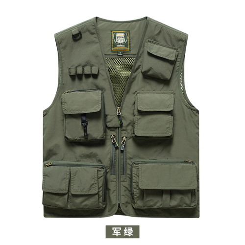 photography vest customized work clothes printed logo multi-pocket function tactical studio director reporter media clothing vest