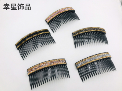 Korean Diamond Comb Fork Bangs Insert Hair Hairclip Comb Bangs Broken Hair Hairpin Claw Chain Side Hair Pin Hair Accessories