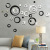 Cross-Border Hot TV Wall Stickers Home Decorative Jewelry Three-Dimensional Removable Mirror Sticker Circle One Piece Dropshipping