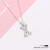 Fashion Popular English Letters Rhinestone Finely Inlaid Pendant Necklace Female Simple Student Necklace Korean Style Personalized Necklace