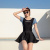 Swimsuit Women's Dress-Style Slim Looking Belly Covering Student Girl Conservative Hot Spring Swimsuit