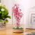 Hot Sale Glass Crafts Bear White Goose Biyibird Dried Flower Glass Cover Led Small Night Lamp Room Decoration Ornaments