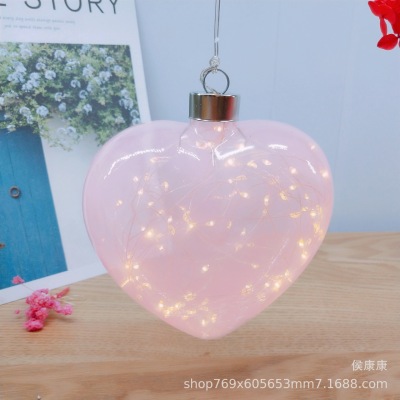 Creative Glass Love Light Proposal Birthday Party Decoration Light Home Soft Outfit Crafts Pink Love Hanging Light