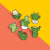 Student Cartoon Cute Cactus Brooch Alloy Paint Plant Potted Cactus Pin Collar Badge