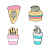 Alloy Brooch Black Cat Pizza Chips Pin Cute Cartoon Hamburger Drink Brooch Clothes Anti-Unwanted-Exposure Buckle