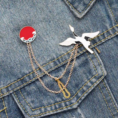 Creative Cartoon Animal Chain Jewelry Brooch Creative Personality Cartoon Goose Brooch Accessories Badge