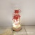 Factory Direct Sales Glass Cover Small Night Lamp Preserved Fresh Flower Glass Cover Night Light Creative Desktop Decoration with Light Base