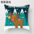 Foreign Trade Christmas New Short Plush Printed Cushion Sofa Pillowcase Factory Direct Supply