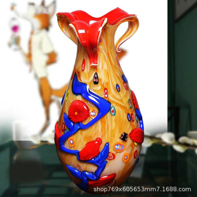 Vase Neo Chinese Style Ornaments Decorative Crafts Creative Glass Vase Neo Chinese Style Ornaments Ancient French Glaze